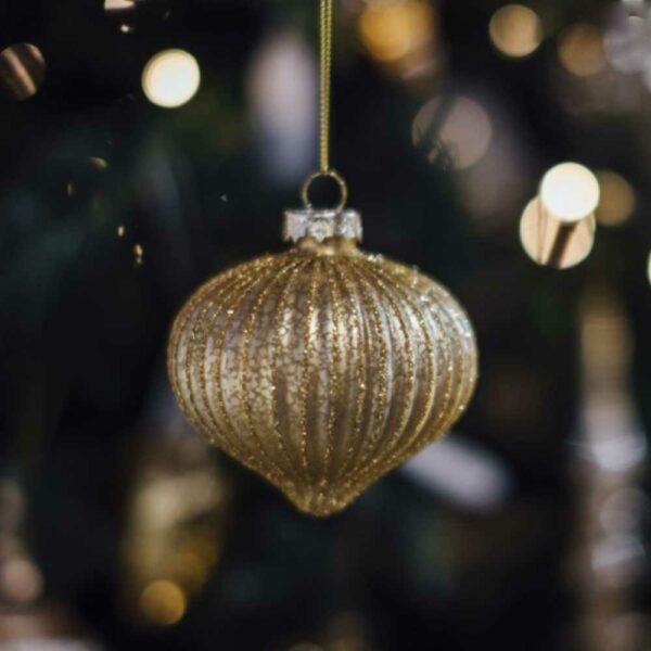 Colgante cristal detalle purpurina