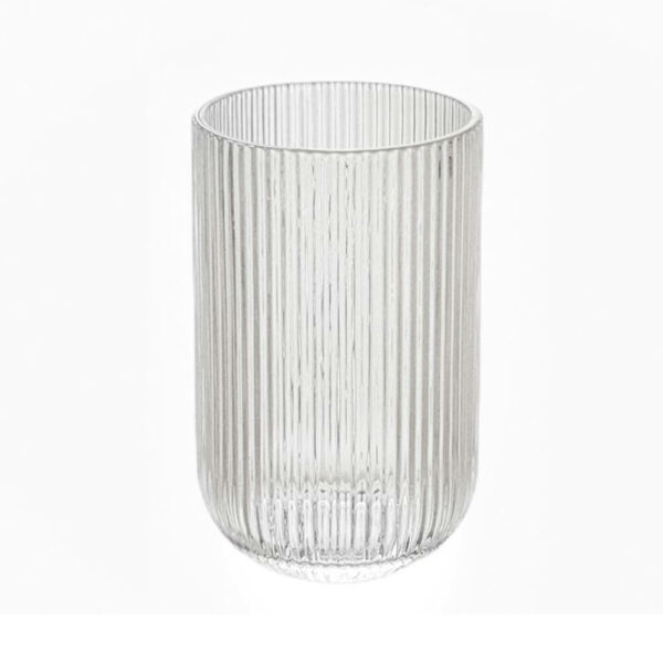 Vaso cristal grabado blanco