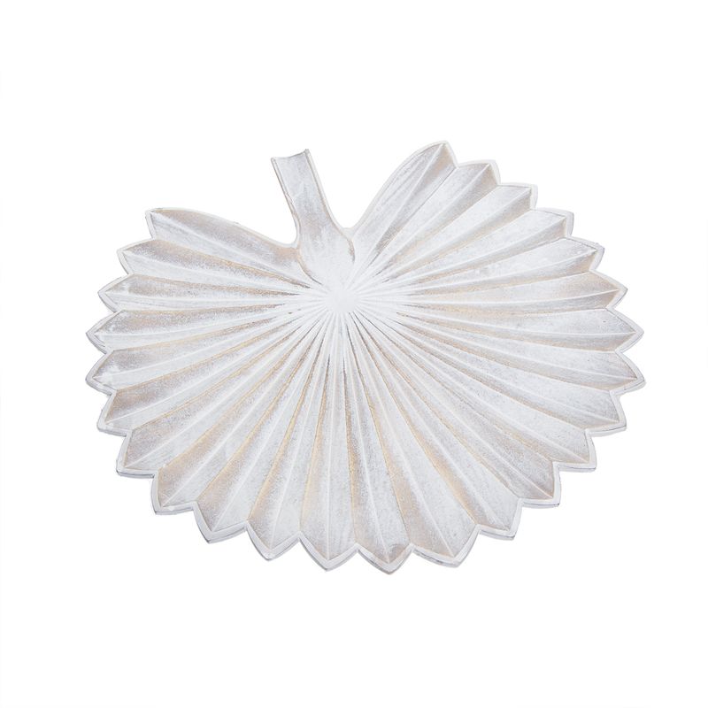 Vaciabolsillos con forma de hoja decorativa.