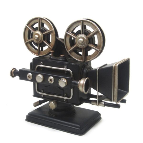 Proyector de cine decorativo vintage de metal.