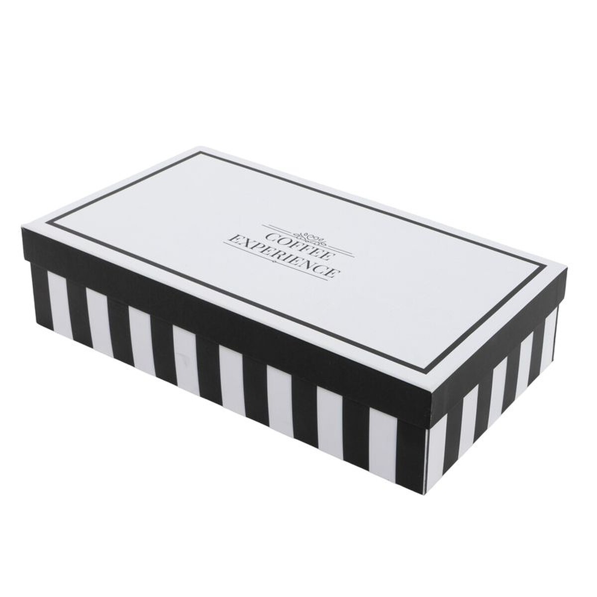 Juego de 6 tazas de café de 90 ml diseño rayas en cerámica